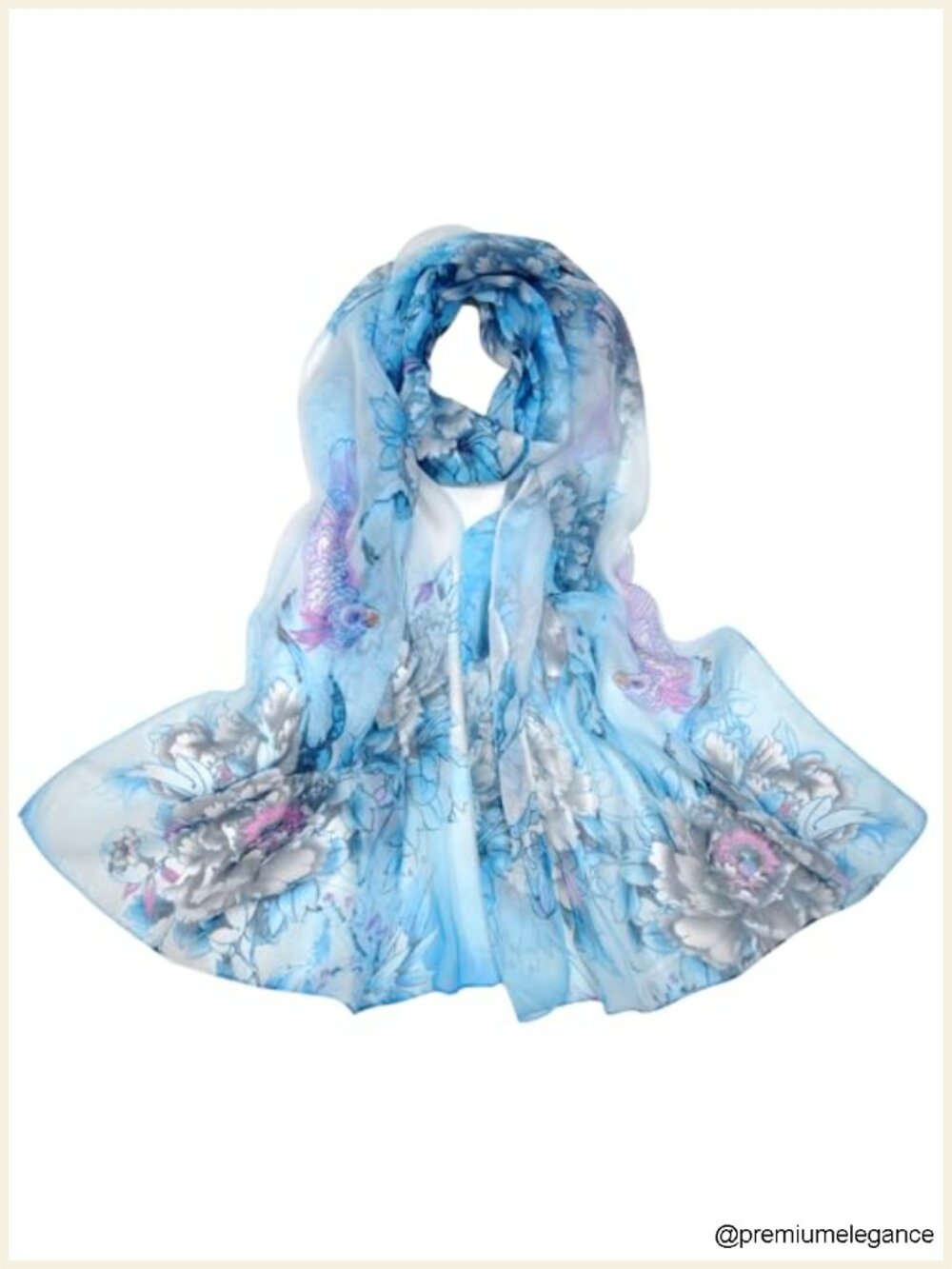 Women's Lightweight Silk Scarf Wrap Shawl Fashion Accessory